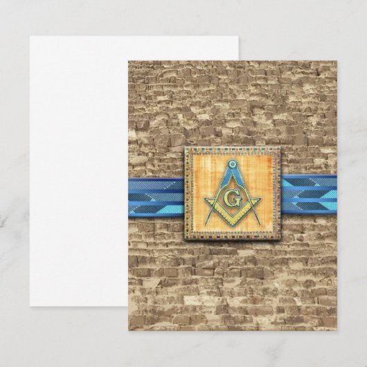 Egyptische piramide Square Compass Bedankkaart (Voorkant / Achterkant)