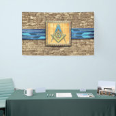Egyptische piramide Square Compass Spandoek (Beurs)