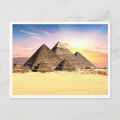 Egyptische piramidelandschap briefkaart (Voorkant)
