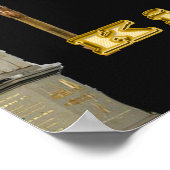 Egyptische piramiden en koning Tut art Poster (Hoek)