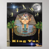 Egyptische piramiden en koning Tut art