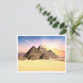 Egyptische piramiden landschap briefkaart (Staand voorkant)