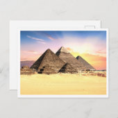 Egyptische piramiden landschap briefkaart (Voorkant / Achterkant)