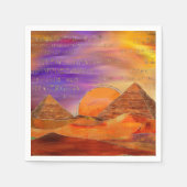 Egyptische piramides abstract landschap Mixed Medi Servet (Voorkant)