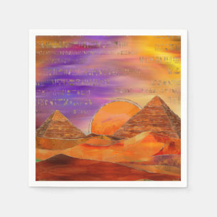 Egyptische piramides abstract landschap Mixed Medi Servet