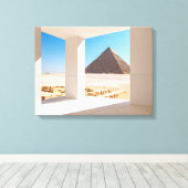 Egyptische piramides ambient,woestijn canvas afdruk (Insitu (Houten vloer))