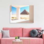 Egyptische piramides ambient,woestijn canvas afdruk (Insitu (Woonkamer))