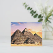 Egyptische piramides briefkaart (Staand voorkant)