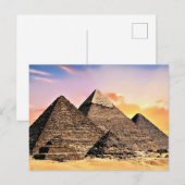 Egyptische piramides briefkaart (Voorkant / Achterkant)