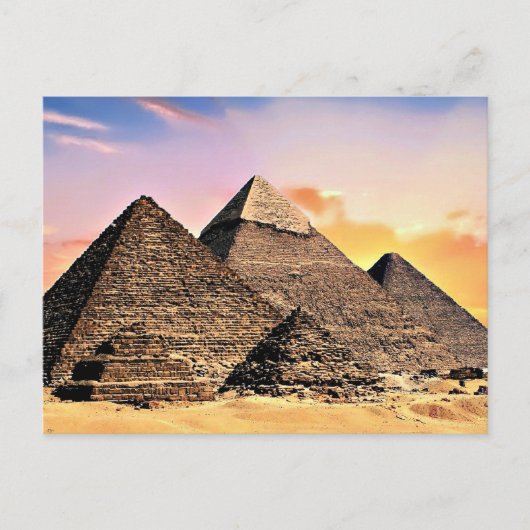 Egyptische piramides briefkaart (Voorkant)