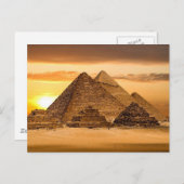 Egyptische piramides briefkaart (Voorkant / Achterkant)