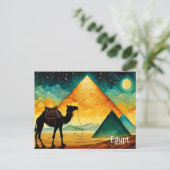 Egyptische piramides Camel Desert Briefkaart (Staand voorkant)