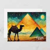 Egyptische piramides Camel Desert Briefkaart (Voorkant / Achterkant)