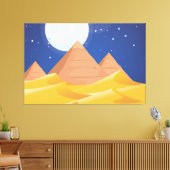 Egyptische piramides canvas afdruk (Insitu (Woonkamer))