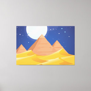 Egyptische piramides canvas afdruk