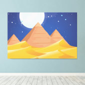 Egyptische piramides canvas afdruk (Insitu (Houten vloer))