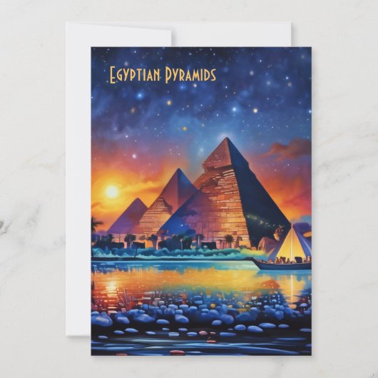 Egyptische piramides Flat Holiday Kaart (Voorkant)
