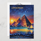 Egyptische piramides Flat Holiday Kaart (Voorkant / Achterkant)