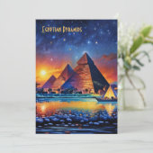 Egyptische piramides Flat Holiday Kaart (Staand voorkant)