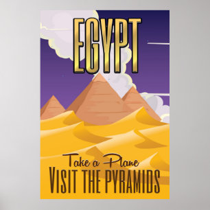 Egyptische piramides reisposter poster