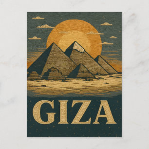 Egyptische piramides van Gizeh Grote Piramide Feestdagenkaart