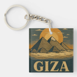 Egyptische piramides van Gizeh Grote Piramide Sleutelhanger