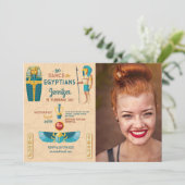 Egyptische piramides Verjaardag Farao's Foto Kaart (Staand voorkant)