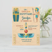 Egyptische piramides Verjaardag Farao's Uitnodigen Kaart (Staand voorkant)