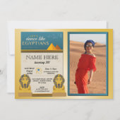 Egyptische Piramides Verjaardag Gouden Farao's Fot Kaart (Voorkant)