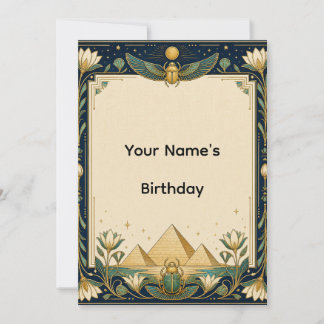 Egyptische Piramides Verjaardagsfeest Uitnodiging