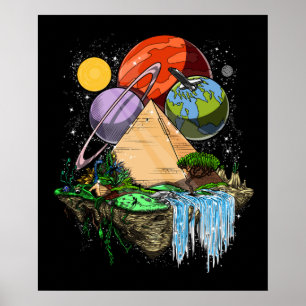 Egyptische piramids Space Aliens ancient complot Poster