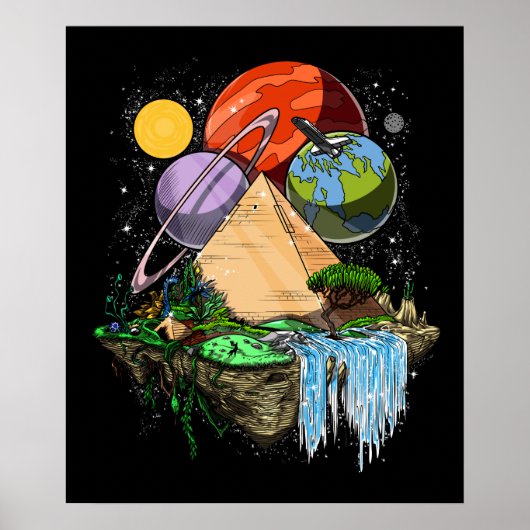 Egyptische piramids Space Aliens ancient complot Poster (Voorkant)