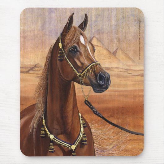Egyptische prinses Arabian paard mousepad Muismat (Voorkant)