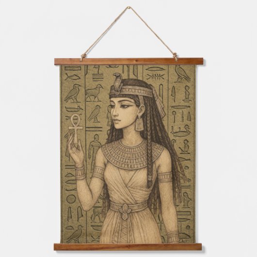 Egyptische prinses hangend wandkleed (Voorkant)