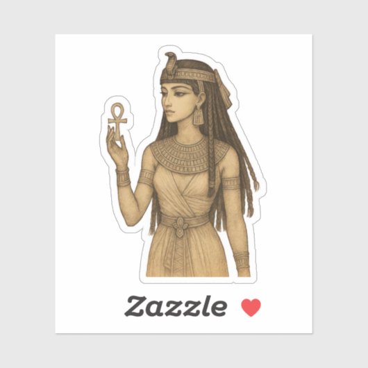 Egyptische prinses sticker (Vel)
