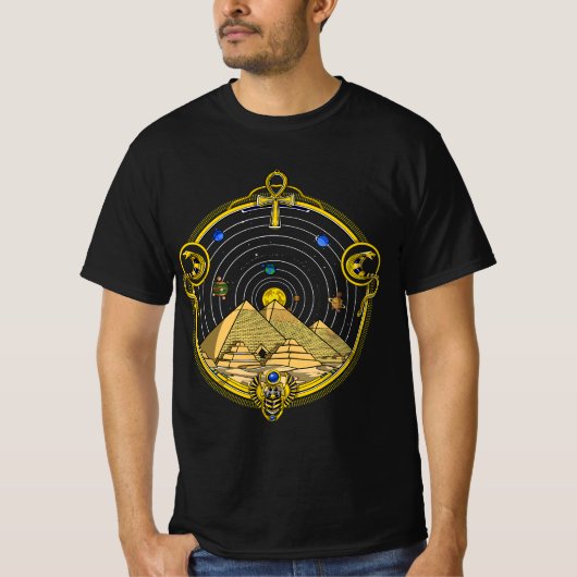 Egyptische pyramiden Ankh symbool oog van gedode p T-shirt (Voorkant)