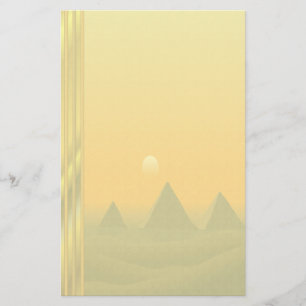 Egyptische pyramiden en zonneschermen - Geen lijne Briefpapier