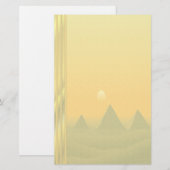 Egyptische pyramiden en zonneschermen - Geen lijne Briefpapier (Voorkant / Achterkant)