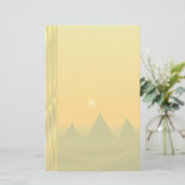 Egyptische pyramiden en zonneschermen - Geen lijne Briefpapier (Staand voorkant)