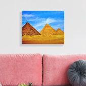 Egyptische Pyramiden in Giza Canvas Afdruk (Insitu (Woonkamer))