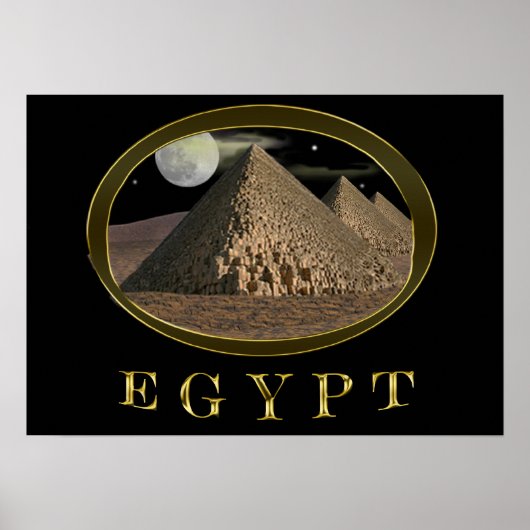 egyptische pyramiden poster (Voorkant)