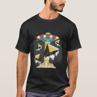 Egyptische Pyramides Abductie Buitenaardse UFO A T-shirt