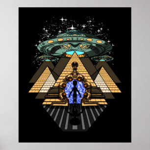 Egyptische Pyramides Alien Space Annunaki-complot Poster