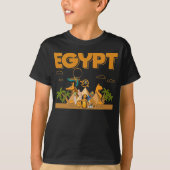Egyptische Pyramides Camels Pharaoh Sphinx Horus E T-shirt (Voorkant)