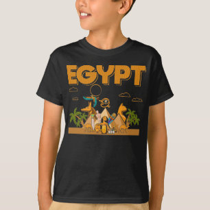Egyptische Pyramides Camels Pharaoh Sphinx Horus E T-shirt