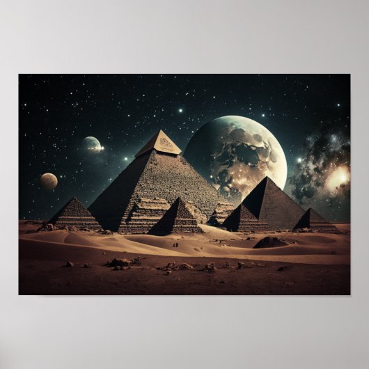Egyptische Pyramides onder een Poster voor de myst (Voorkant)