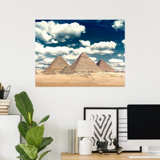 Egyptische Pyramides Poster (Thuiskantoor)