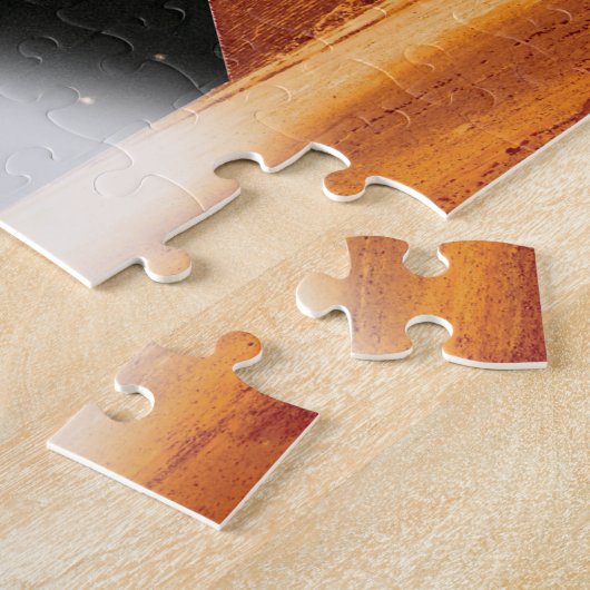 Egyptische Pyramids Giza ontmoeten ruimte en UFO Legpuzzel (Zijkant)