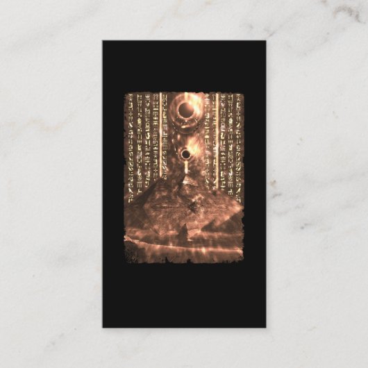 Egyptische Pyramids Hieroglyphics Scarab Artifact Visitekaartje (Voorkant)