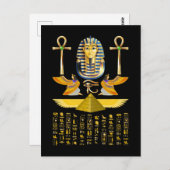 Egyptische pyramids koning Tut Pharaoh Tutankhamun Briefkaart (Voorkant / Achterkant)